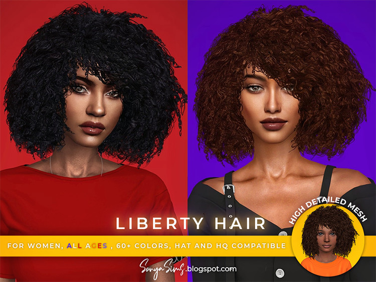 Best Alpha CC Curly Hair for The Sims 4  Guys   Girls    - 8