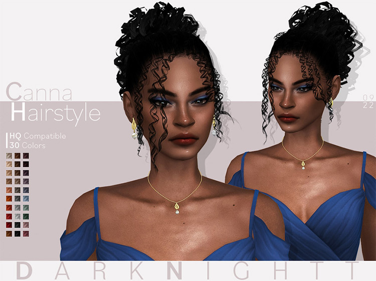 Canna Hairstyle / Sims 4 CC