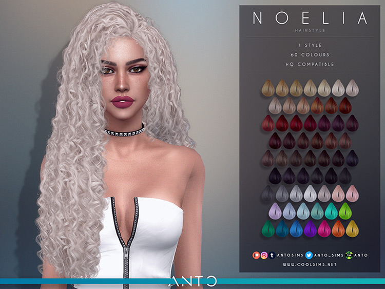 Noelia Hairstyle / Sims 4 CC