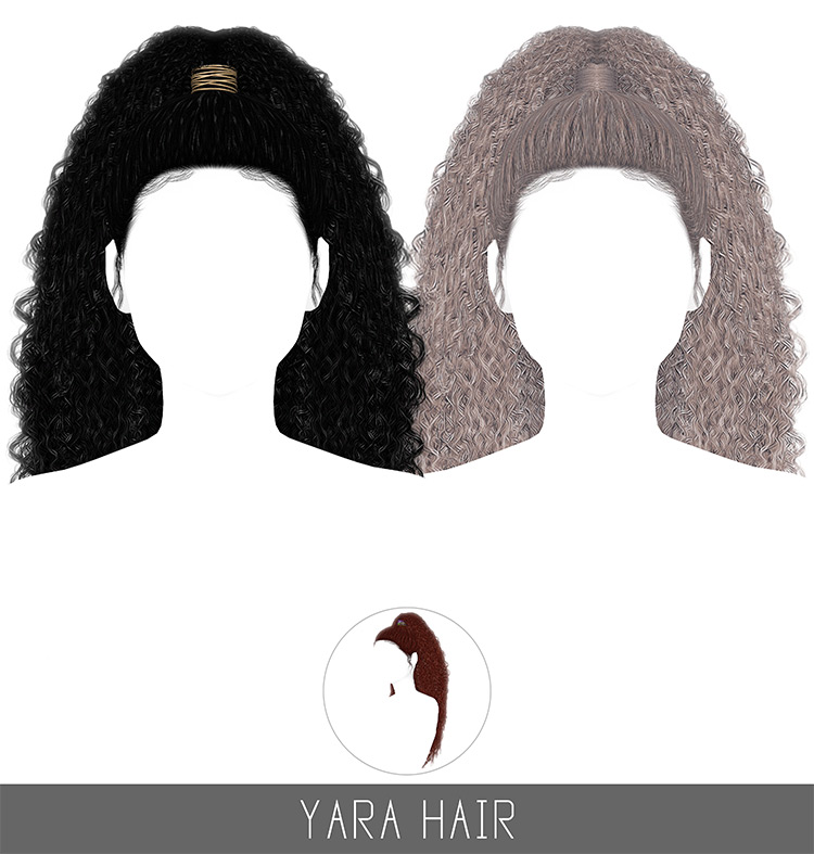 Best Alpha CC Curly Hair for The Sims 4  Guys   Girls    - 52