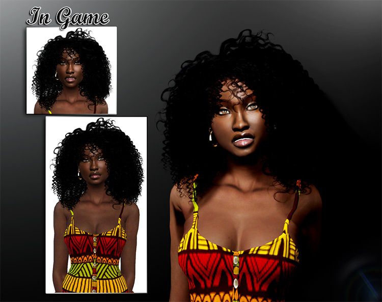 Best Alpha CC Curly Hair for The Sims 4  Guys   Girls    - 96