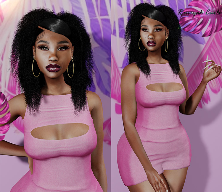 Best Alpha CC Curly Hair for The Sims 4  Guys   Girls    - 16