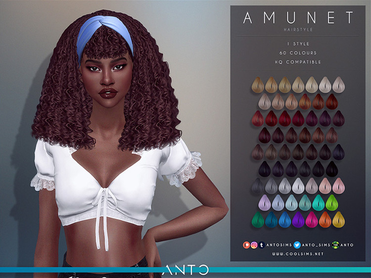 Best Alpha CC Curly Hair for The Sims 4  Guys   Girls    - 49