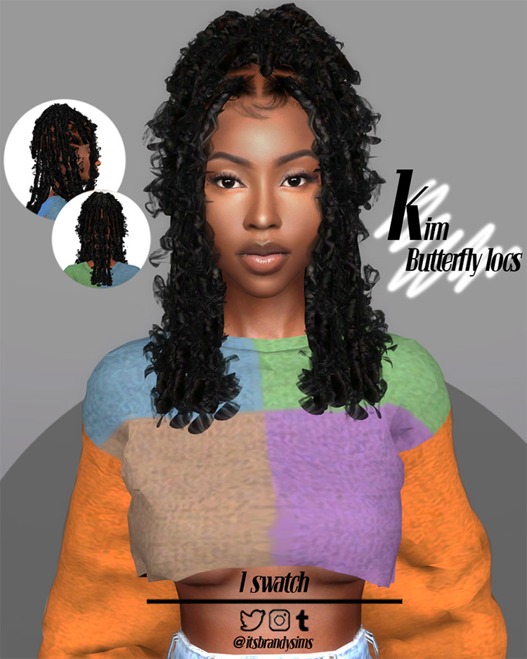 Best Alpha CC Curly Hair for The Sims 4  Guys   Girls    - 66