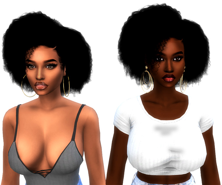 Kinky Curly Hair / Sims 4 CC