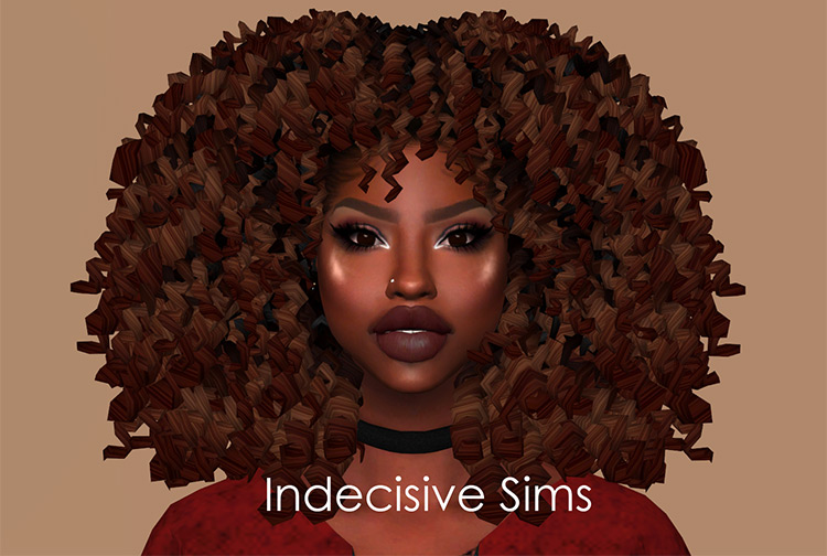 Best Alpha CC Curly Hair for The Sims 4  Guys   Girls    - 41