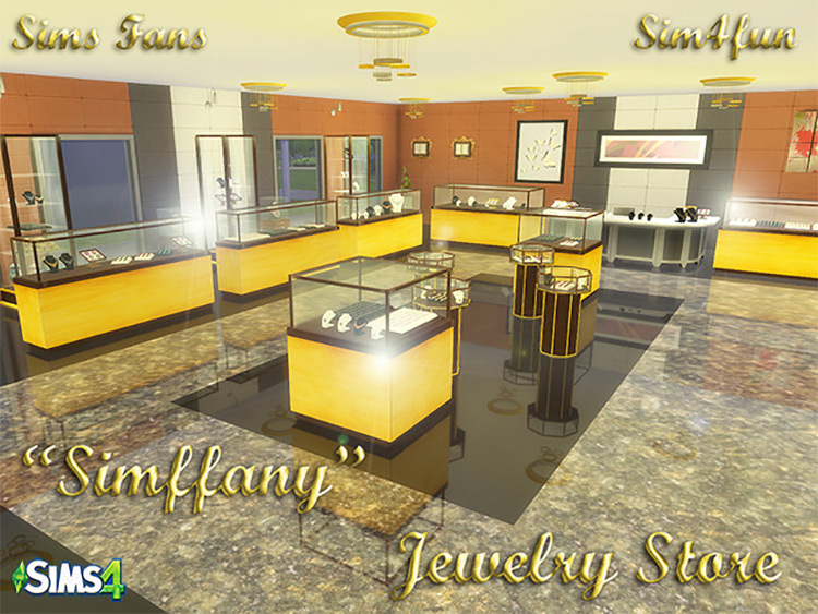 Simffany Jewelry Store / Sims 4 CC