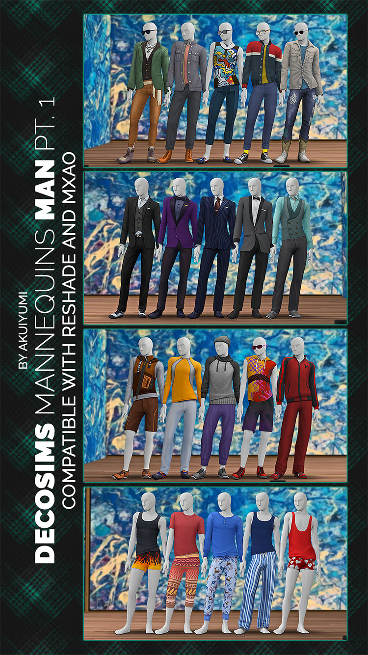 Deco Mannequins / Sims 4 CC