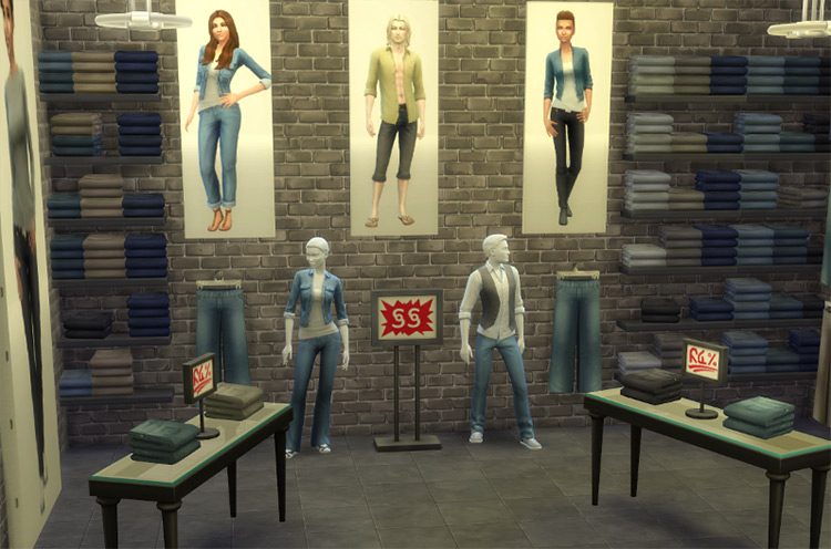 Jean Retail Stuff / Sims 4 CC
