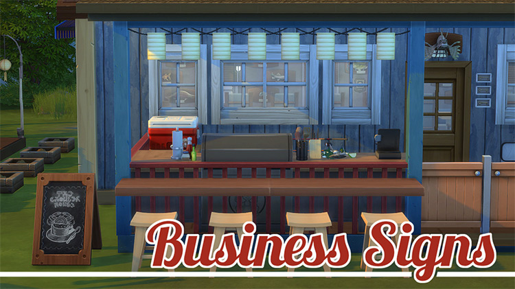 Business Signs / Sims 4 CC