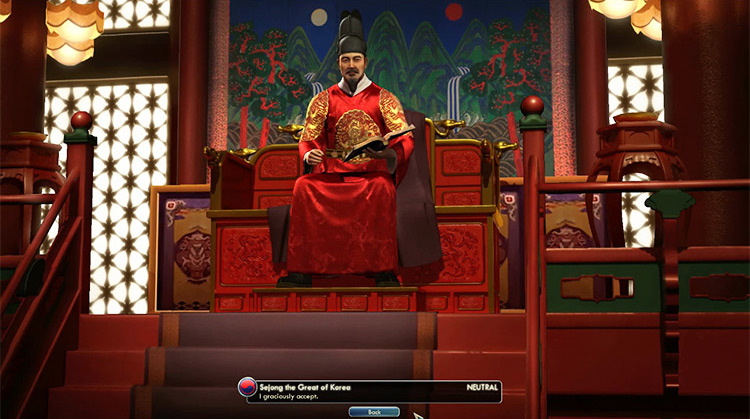 Korea – Sejong Civilization V Leader