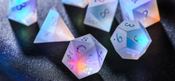 Raised Glass - Transparent Dice Customized by CrystalMaggie