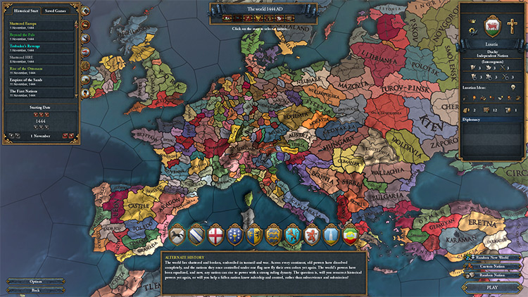 Shattered Europa mod for Europa Universalis IV