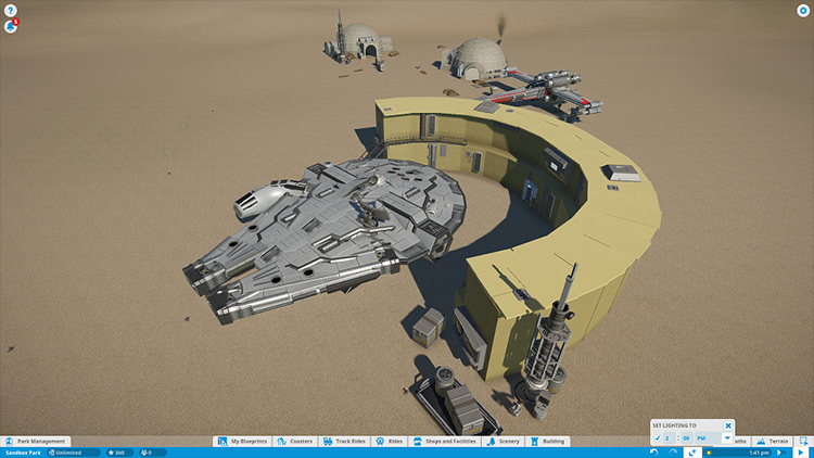 Star Wars Millennium Falcon Planet Coaster mod