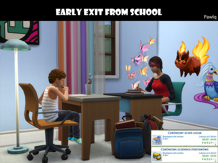 how to use the sims 4 go to school mod