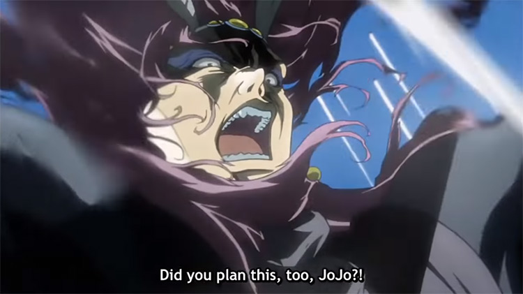 Joseph Defeats Kars JoJo's Bizarre Adventure anime screenshot