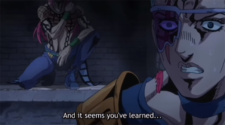 Polnareff vs Diavolo JoJo's Bizarre Adventure anime screenshot