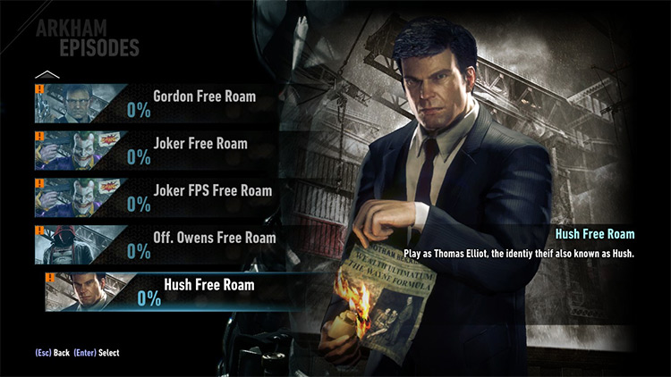 Built-in Free Roam Mod for Batman Arkham Knight