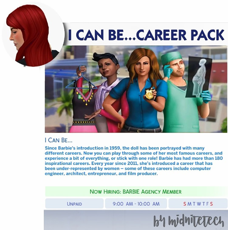I Can Be… Career Pack Sims 4 girls careers
