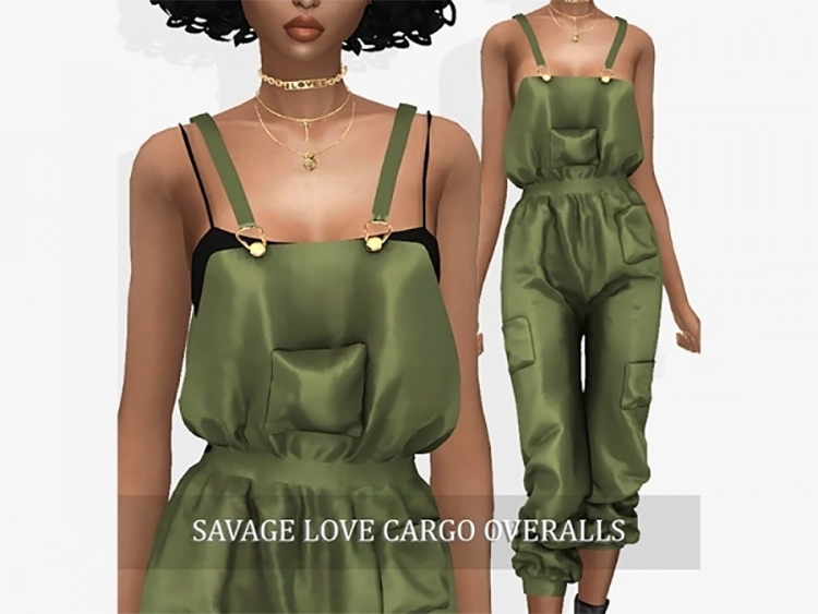 Savage Love Cargo Overalls Sims 4 CC