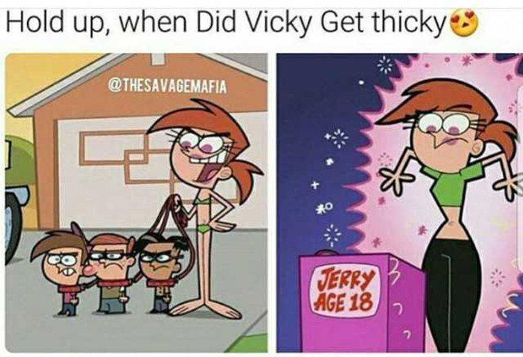 Vicky gets thicky meme