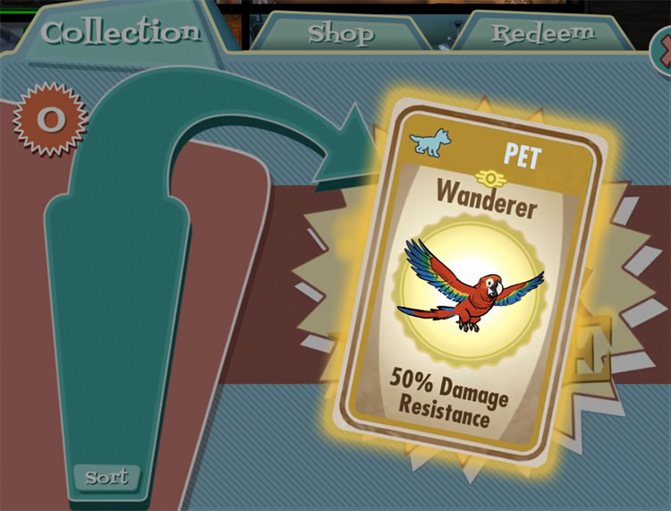 Wanderer – Pirate Parrot from Fallout Shelter