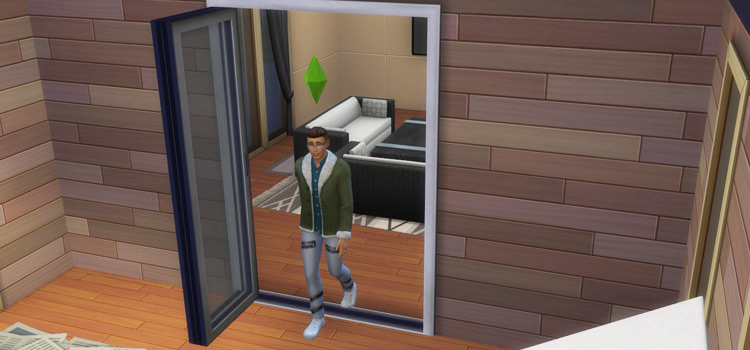 Folding Steel Glass Door in TS4