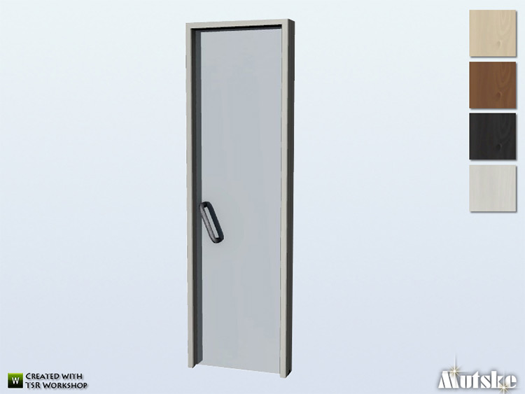 The sims 3 cc single two tile glass door