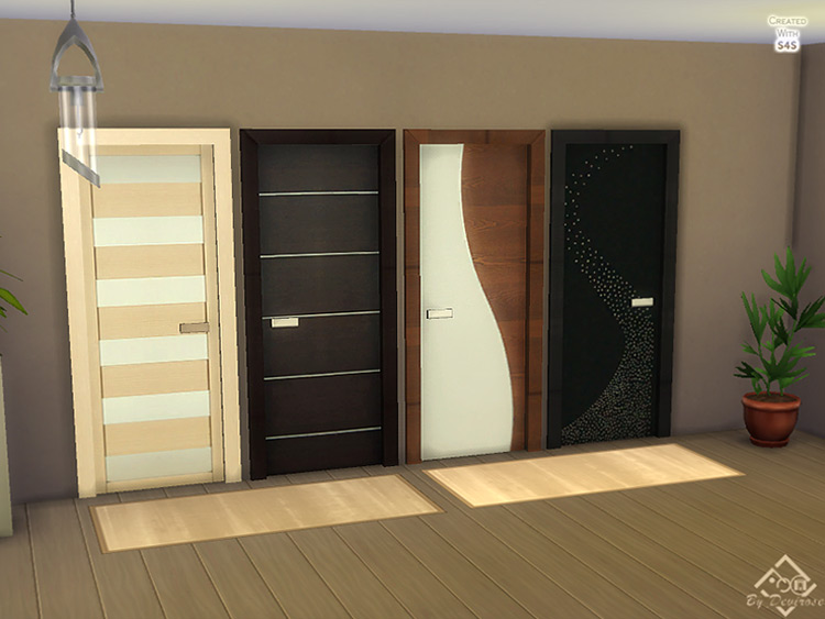 Modern Doors Dream by Devirose Sims 4 CC