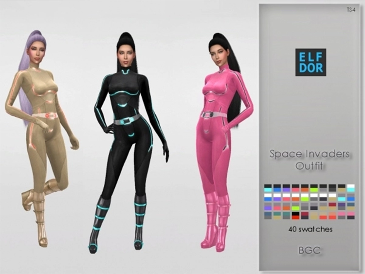 Space Invaders Outfit CC for TS4