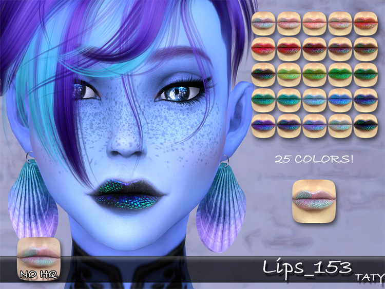 Lips #153 - Alien Sims 4 Mod
