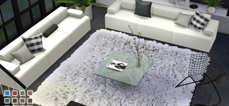 Pralinesims fluffy area rugs CC - TS4