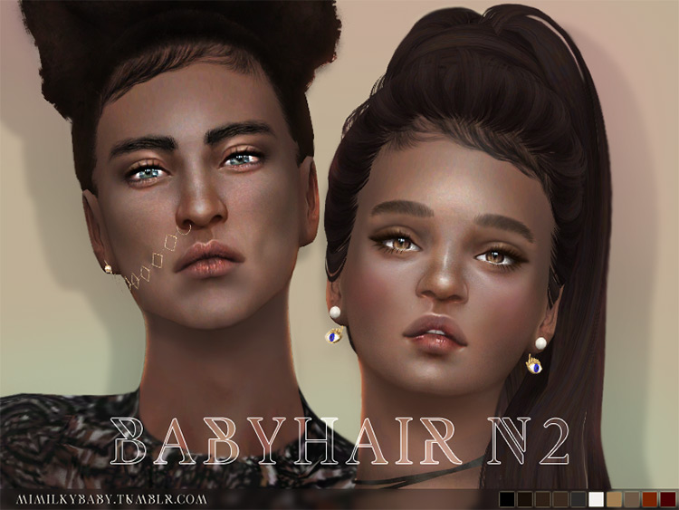 Mimilky Babyhair N2 by Daerilia for Sims 4