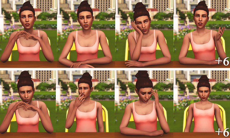 Sitting & Talking Pose Collection by ratboysims TS4 CC