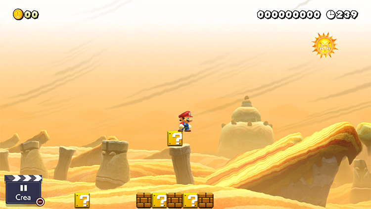 Classic Angry Sun in NSMBU SMM2 mod