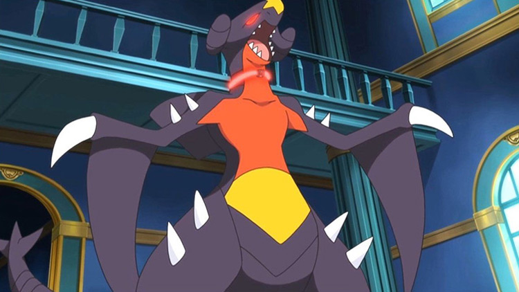 Garchomp from Pokémon anime screenshot