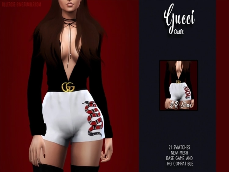 Gucci Outfit V2 Sims 4 CC
