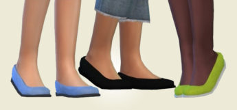 Canvas flats girls shoes CC for The Sims 4