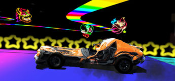Wreckfest N64 Rainbow Road Mod