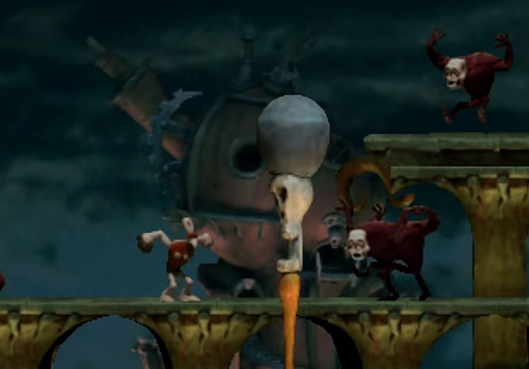 Skullmonkeys PS1 game screenshot