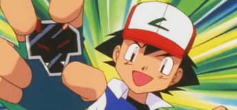 Ash with the Rising Badge - Pokemon Anime