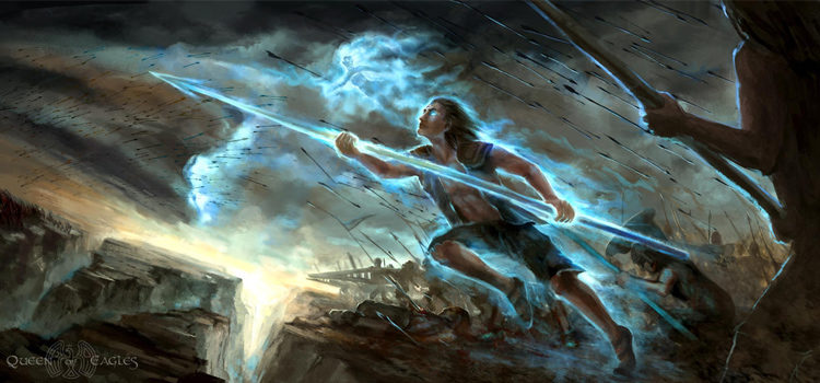 Battle spear digital painting fanart