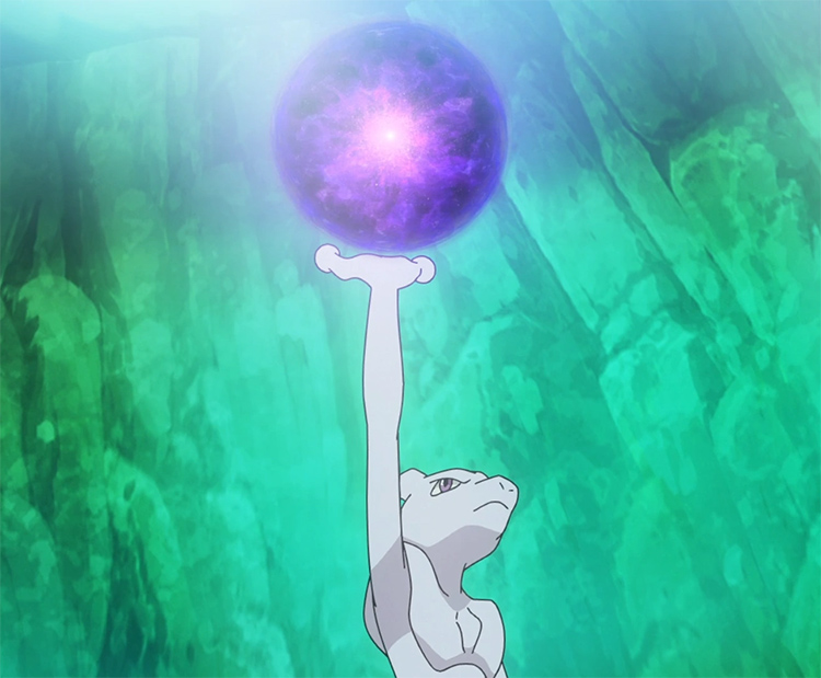 Mewtwo using Shadow Ball - Pokemon anime screenshot