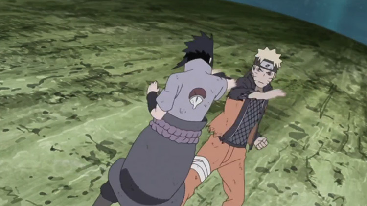 Naruto vs Sasuke scene in Naruto: Shippuden