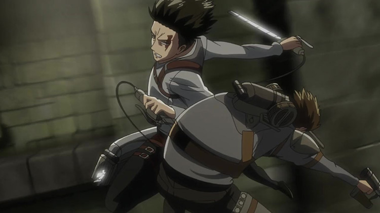 Levi vs Kenny Squad screenshot from Attack on Titan