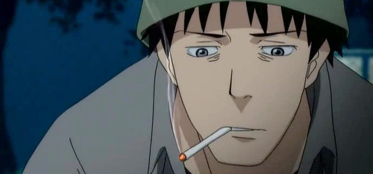 Tatsuhiro Welcome to the NHK - Smoking a cigarette screenshot