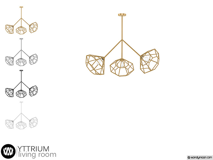 Yttrium Chandelier CC for The Sims 4