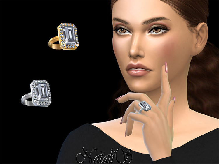 Emerald cut ring CC