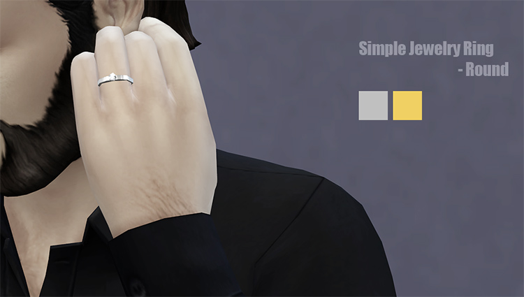 Simple finger ring for men - TS4 CC