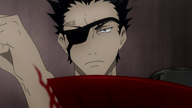 anime men, teeth, Drifters, anime, fire, eyepatches